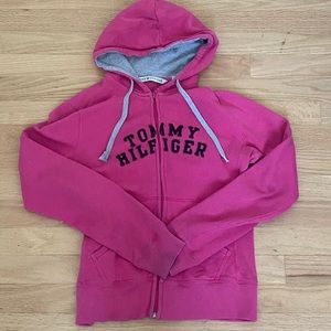 2000s pink vintage Tommy Hilfiger zip up